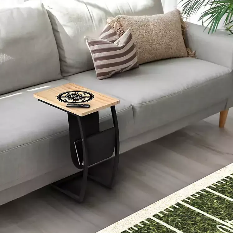 Kirklands Home Boston Bruins Wood C-Table Tan