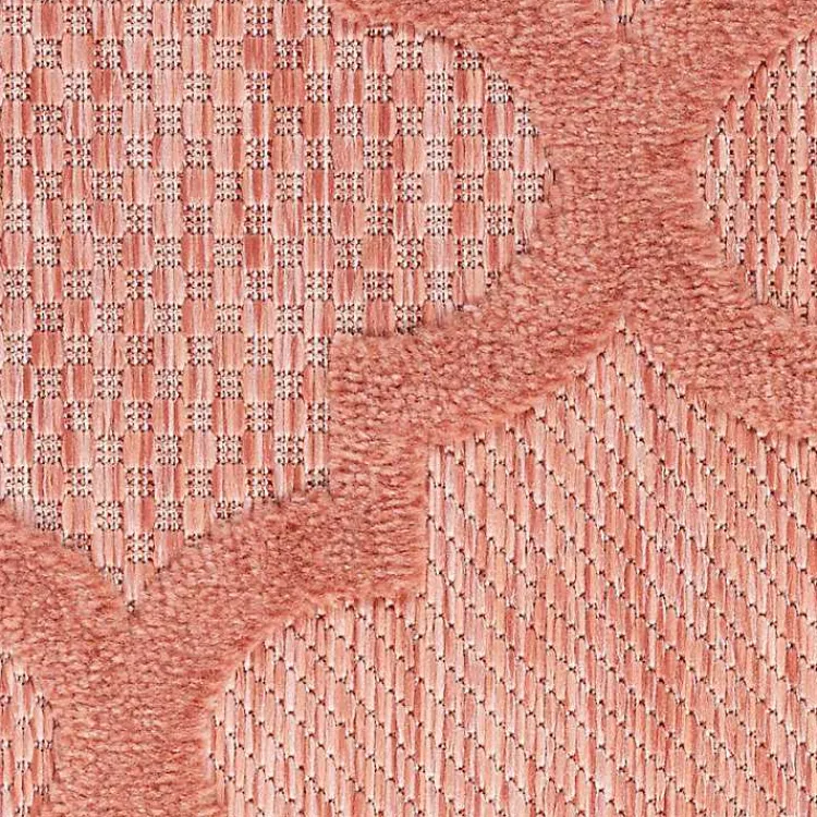Kirklands Home Bright Coral Trellis Outdoor Area Rug, 4x6 Discount