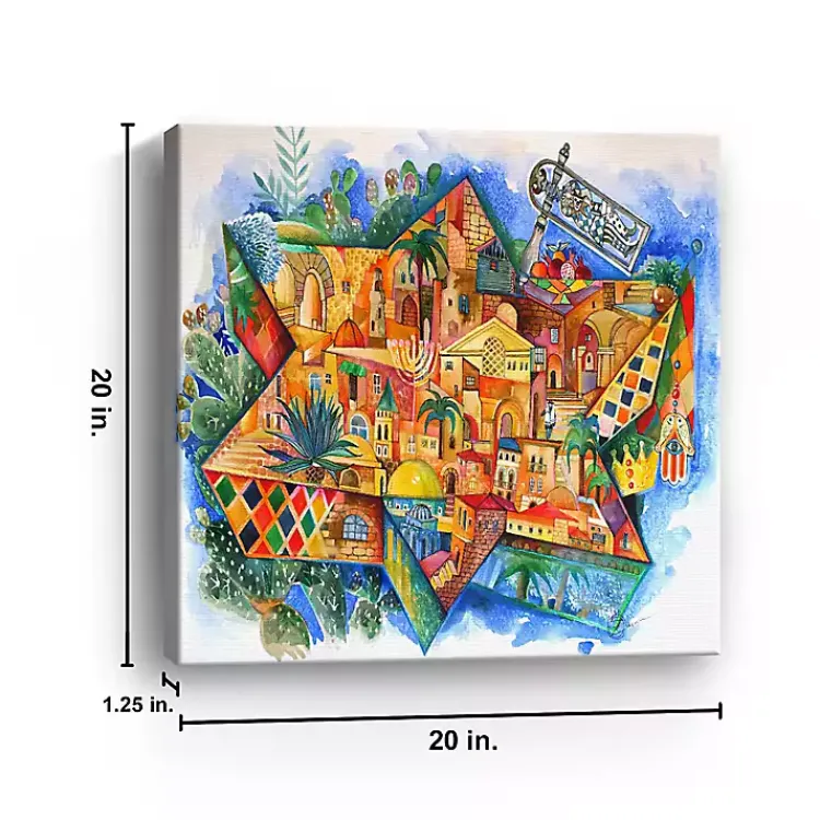 Hanukkah Decorations>Kirklands Home Bright Purim Canvas Art Print