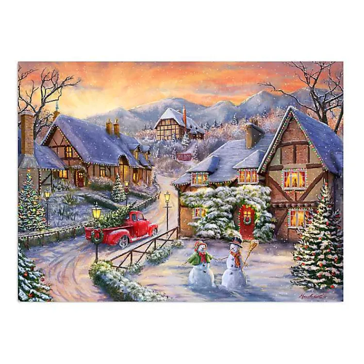 Christmas Art & Wall Decor>Kirklands Home Bringing Home the Tree Canvas Art Print Multi