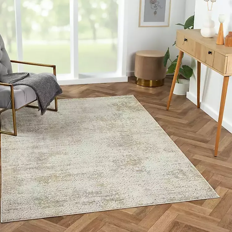 Kirklands Home Brisbane Beige Faded Damask Area Rug, 5x8 Online