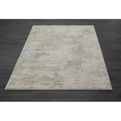Kirklands Home Brisbane Beige Faded Damask Area Rug, 5x8 Online