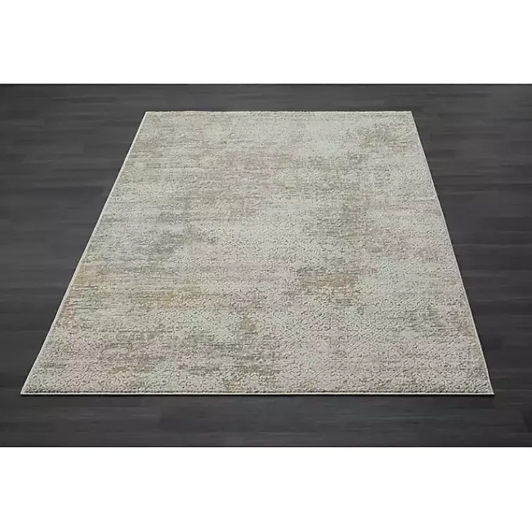 Kirklands Home Brisbane Beige Faded Damask Area Rug, 5x8 Online