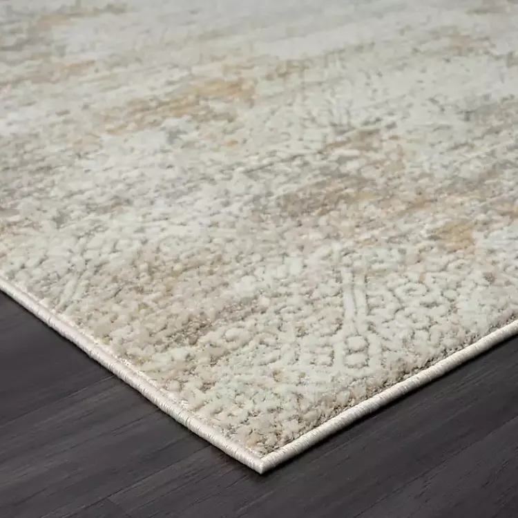 Kirklands Home Brisbane Beige Faded Damask Area Rug, 5x8 Online