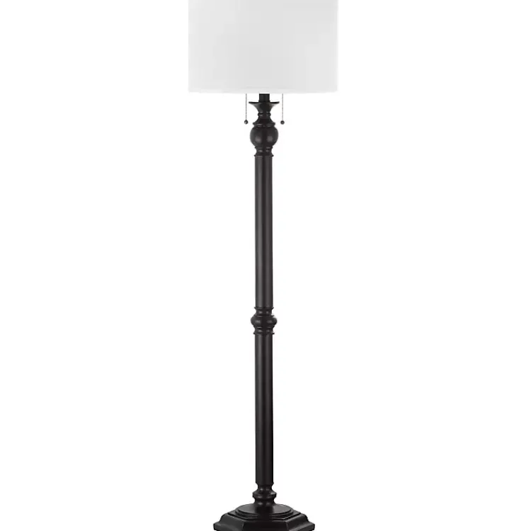 Kirklands Home Bronze Jessie Floor Lamp Ivory Outlet