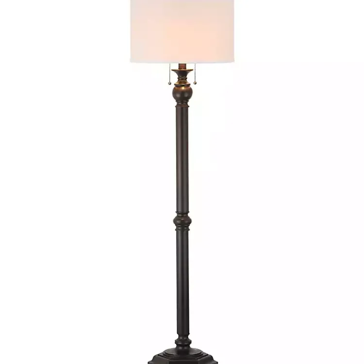 Kirklands Home Bronze Jessie Floor Lamp Ivory Outlet