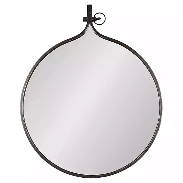 Kirklands Home Bronze Metal Antique Round Wall Mirror Clearance
