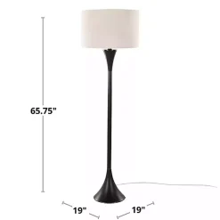Kirklands Home Bronze Metal Hourglass Floor Lamp Brown Hot