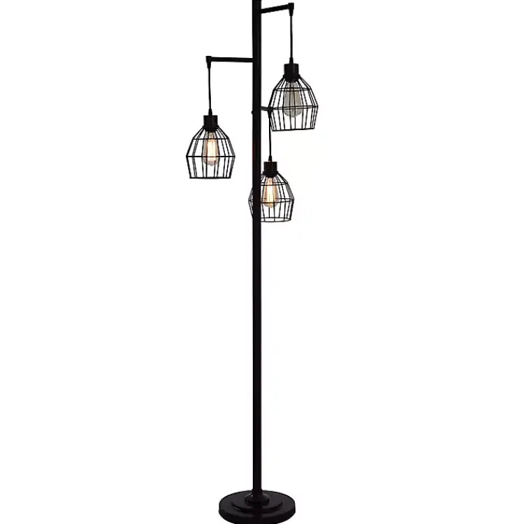 Kirklands Home Bronze Metal 3-Tier Floor Lamp Brown Discount