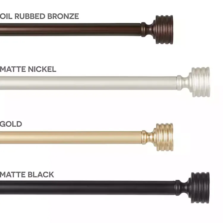 Kirklands Home Bronze Stacked Cylinder Curtain Rod, 120 in. Sale