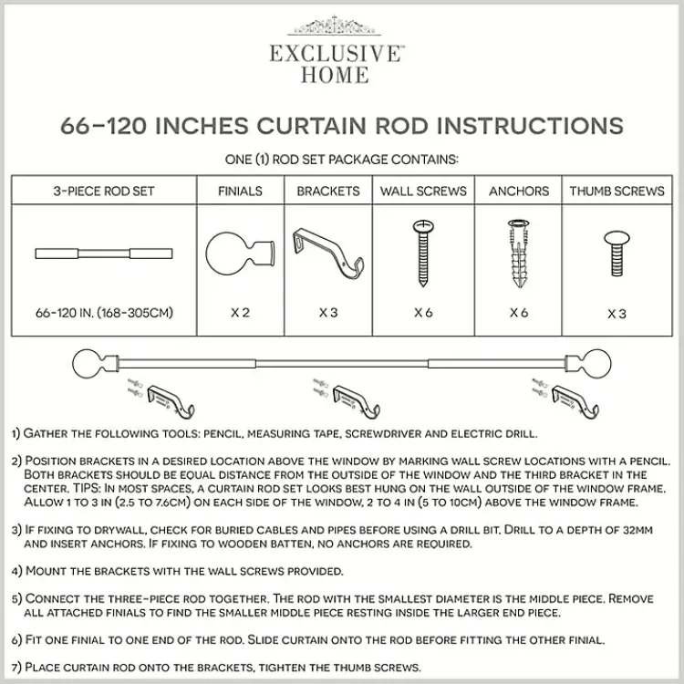 Kirklands Home Bronze Stacked Cylinder Curtain Rod, 120 in. Sale