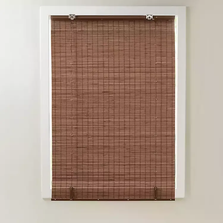 Kirklands Home Bamboo Light Filtering Roman Shade, 29 in. Brown Clearance