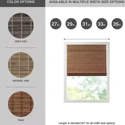 Kirklands Home Bamboo Light Filtering Roman Shade, 33 in. Brown Online