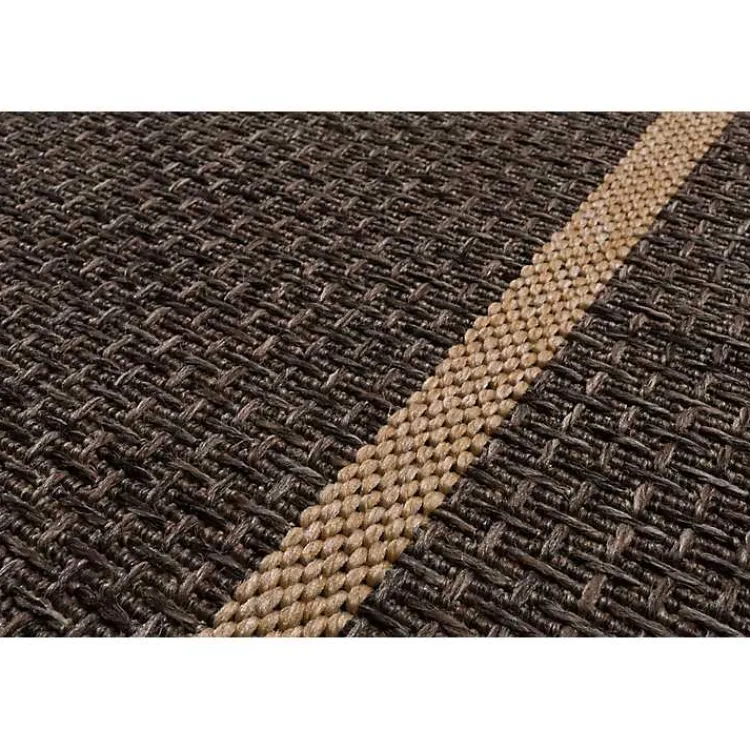 Kirklands Home Bordered Outdoor Area Rug, 6x9 Brown Best