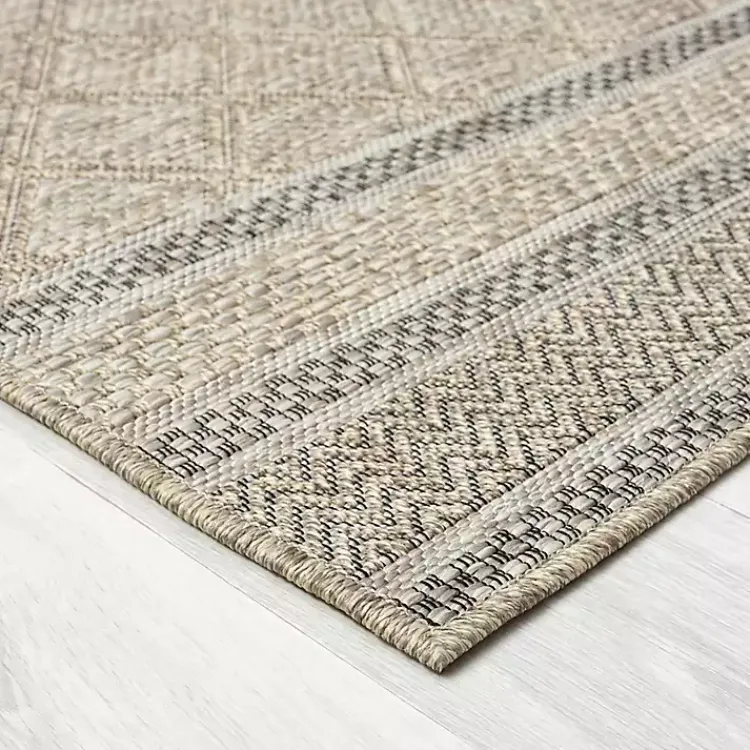 Kirklands Home Diamond Lattice Indoor/Outdoor Rug, 5x7 Brown Best