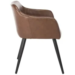 Kirklands Home Faux Leather Adalena Accent Chair Brown Hot