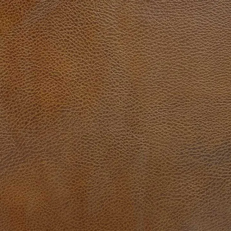 Kirklands Home Faux Leather Square Storage Ottoman Brown Sale