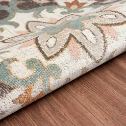 Kirklands Home Brown Floral Medallion Outdoor Area Rug, 7x9 Discount