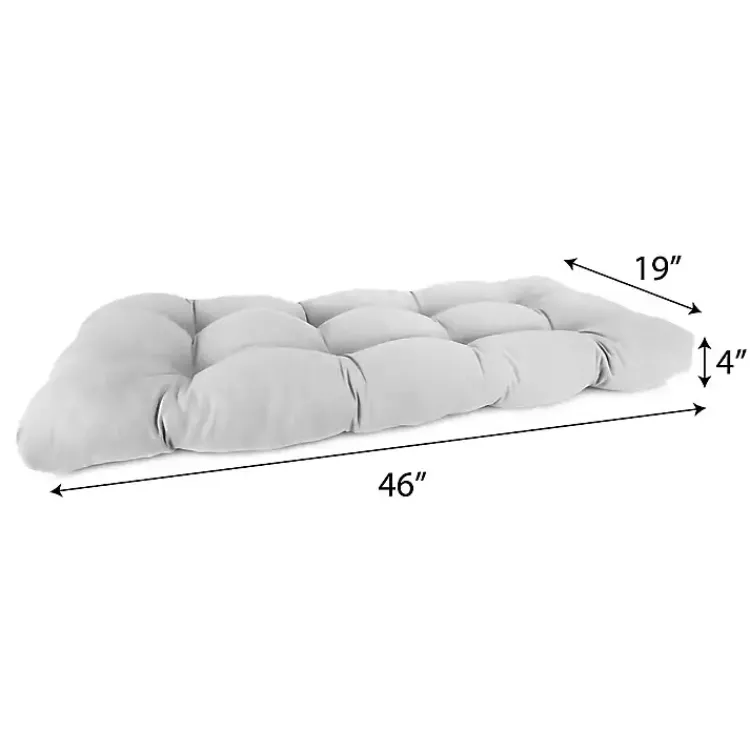 Kirklands Home Medallion Tufted Outdoor Bench Cushion Brown Clearance