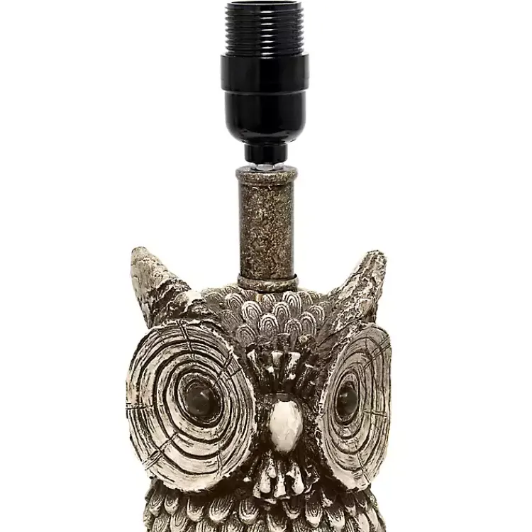 Kirklands Home Brown Owl and Shade Table Lamp Green Sale