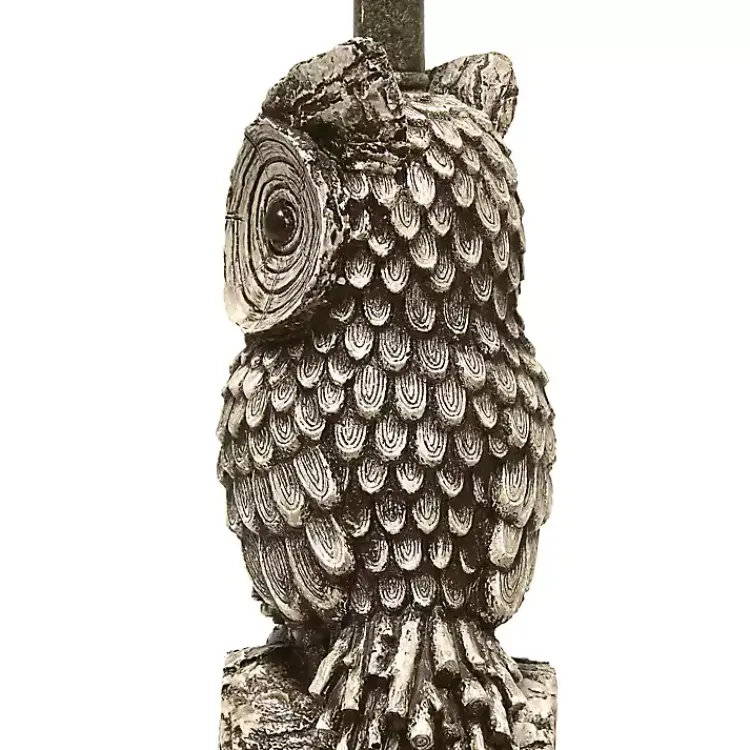 Kirklands Home Brown Owl and Shade Table Lamp White Outlet
