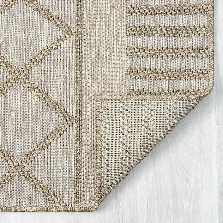 Kirklands Home Transitional Stripes Indoor/Outdoor Rug, 5x7 Brown Best