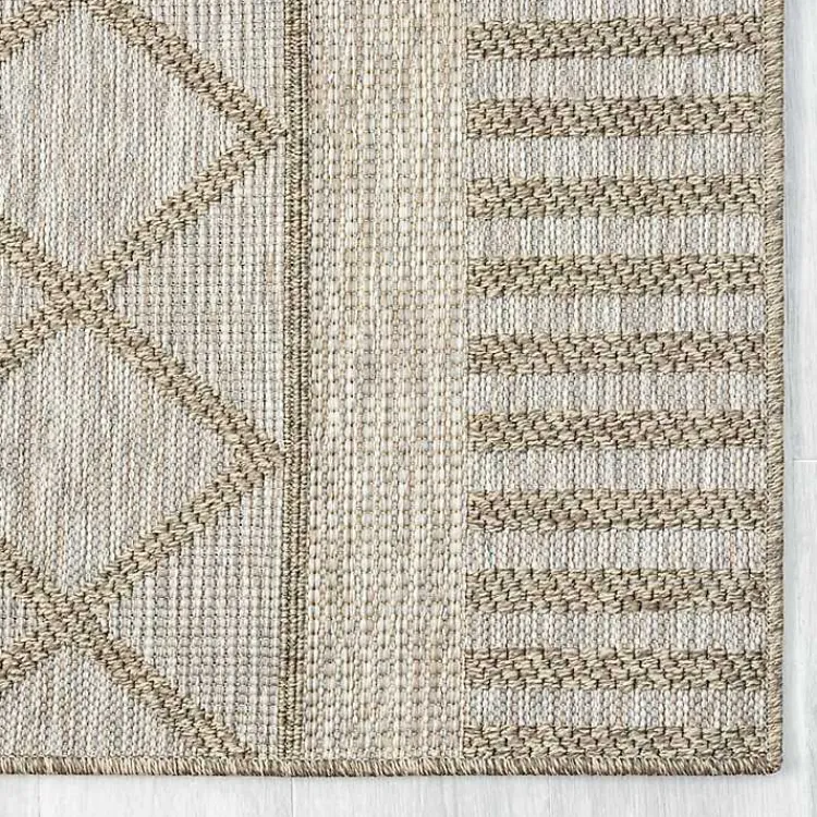 Kirklands Home Transitional Stripes Indoor/Outdoor Rug, 5x7 Brown Best