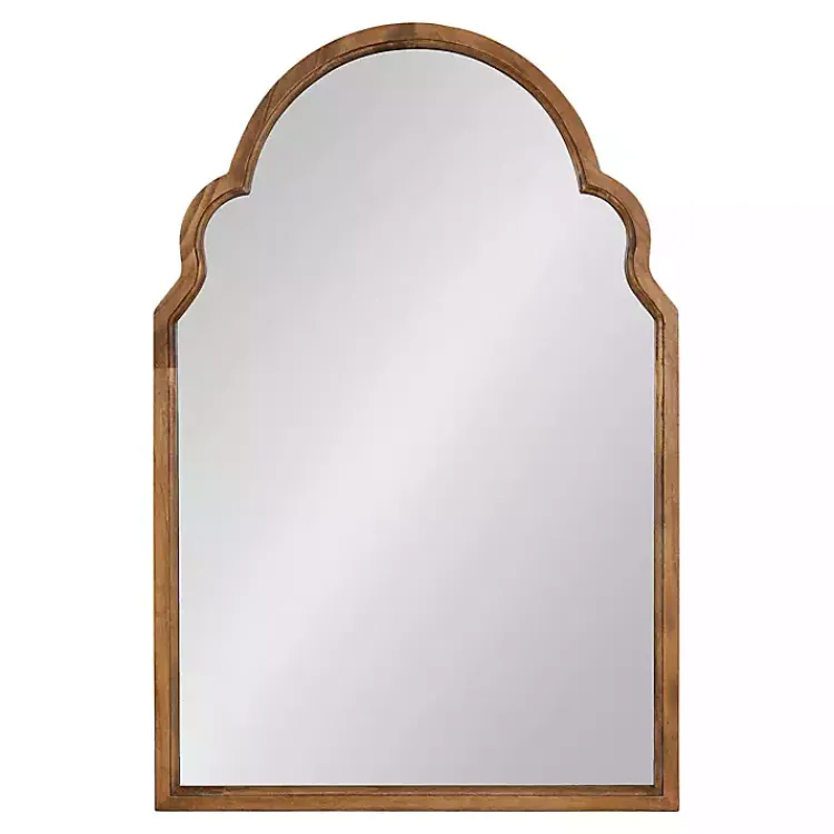 Kirklands Home Brown Wood Arch Hogan Wall Mirror Outlet