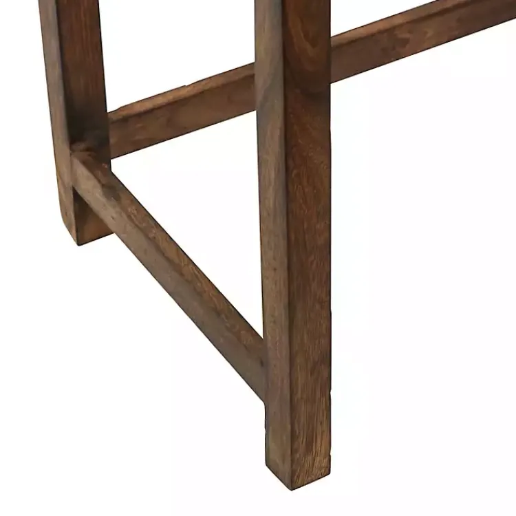 Kirklands Home Wood Carved Floral Nesting Tables, Set of 2 Brown