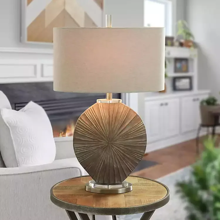 Kirklands Home Brushed Brown Shell Table Lamp Gray Clearance