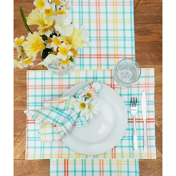 Easter Decorations>Kirklands Home Bunny Trail Plaid Placemats, Set of 6