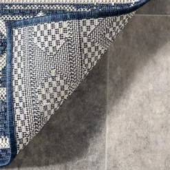 Kirklands Home Cammie Blue Moroccan Tribal Outdoor Rug, 8x10 Clearance