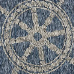 Kirklands Home Captiva Nautical Helm Outdoor Area Rug, 5x7 Sale