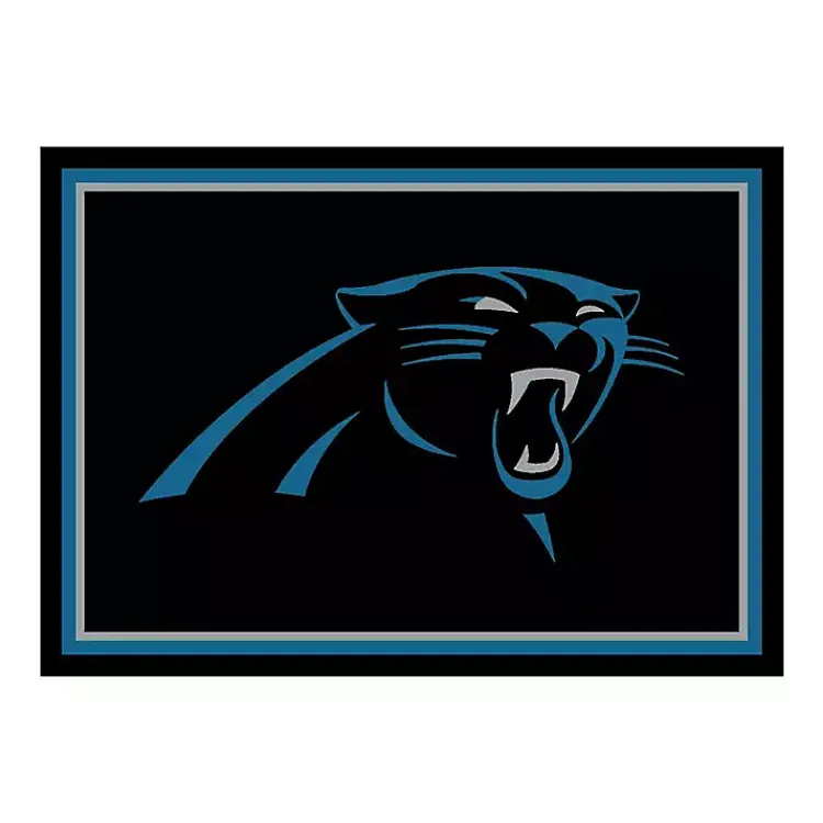 Kirklands Home Carolina Panthers Area Rug, 4x6 Black Clearance