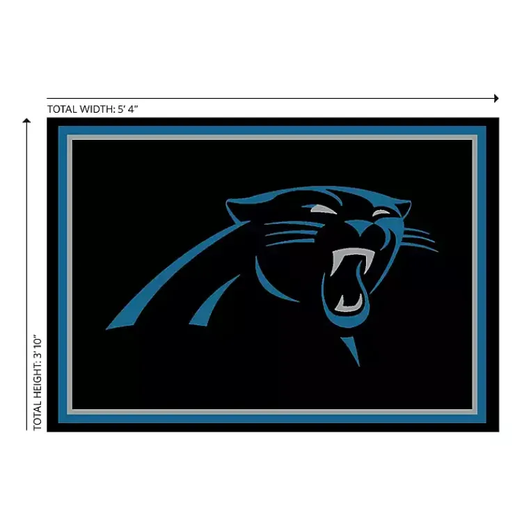 Kirklands Home Carolina Panthers Area Rug, 4x6 Black Clearance