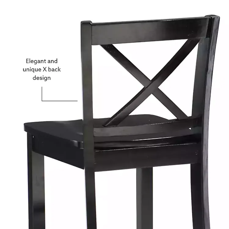 Kirklands Home Carter X-Back Counter Stool Black Outlet