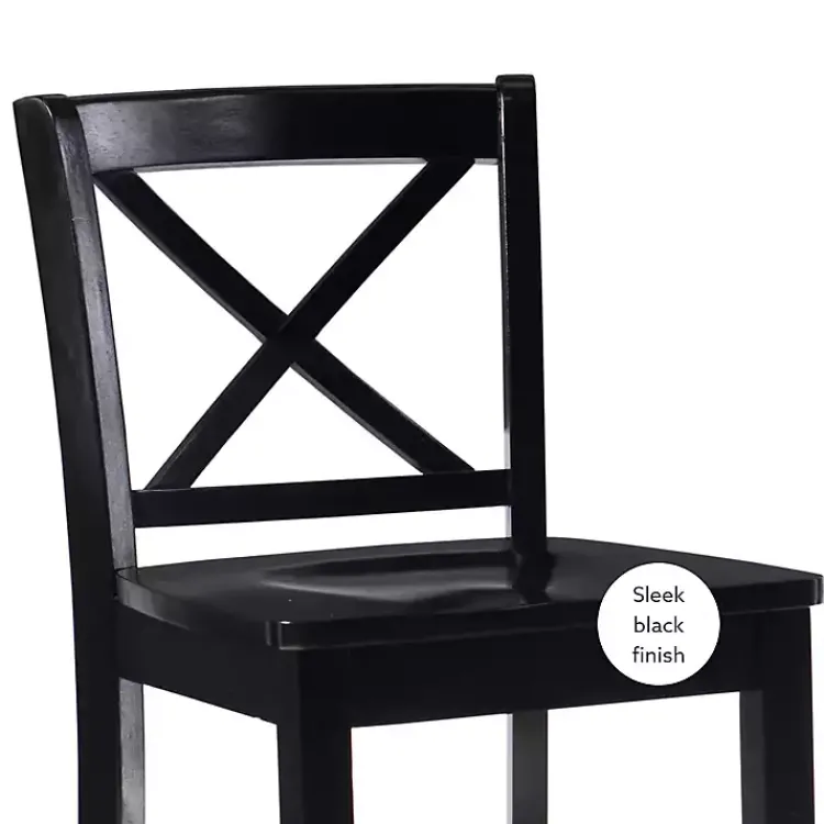 Kirklands Home Carter X-Back Counter Stool Black Outlet