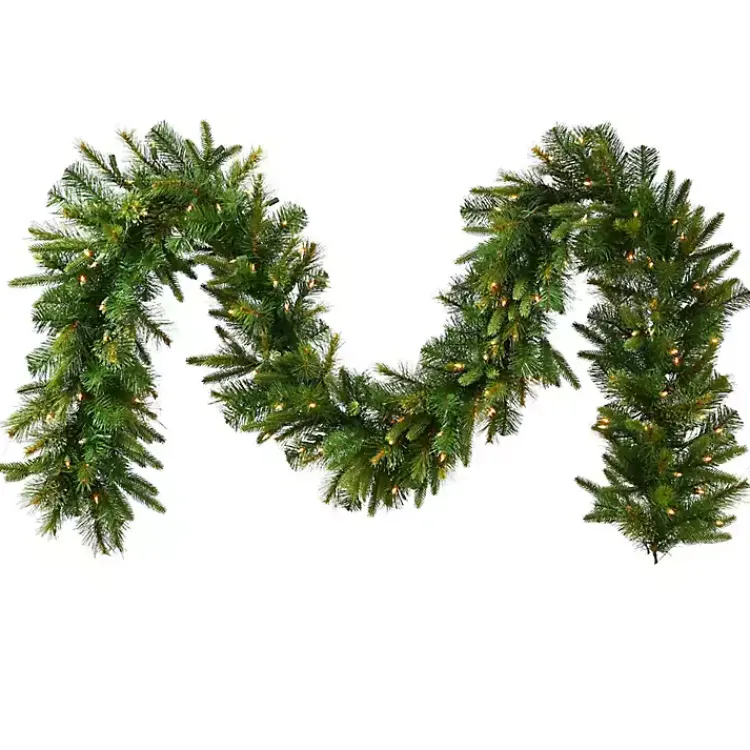 Christmas Arrangements & Garland>Kirklands Home Cashmere Pine LED Garland Green