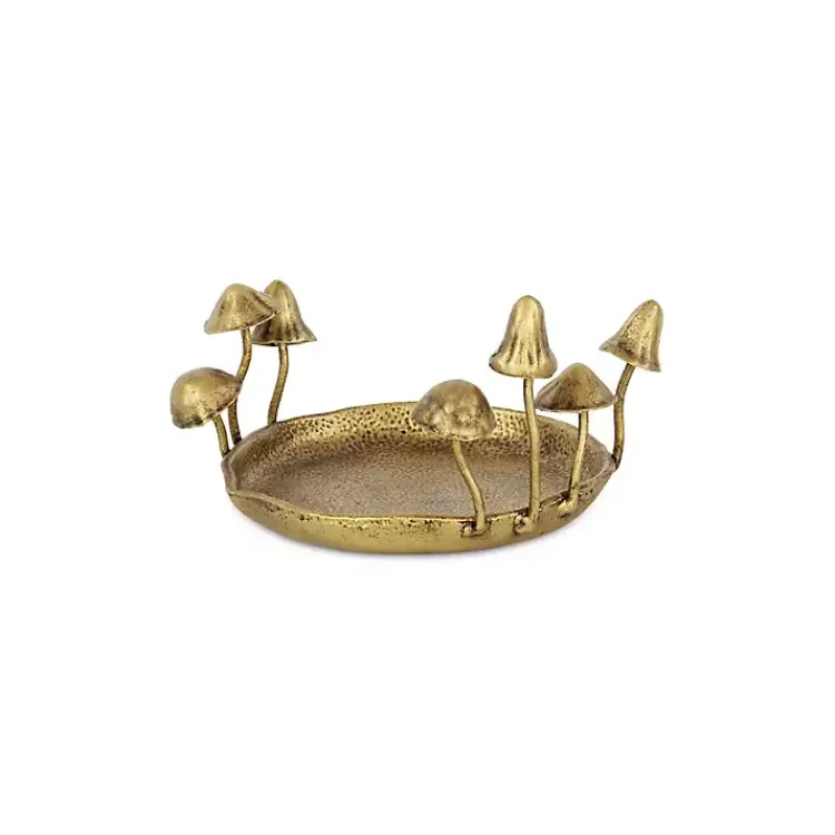 Decorative Trays>Kirklands Home Cast Iron Catchall Mushroom Tray Gold