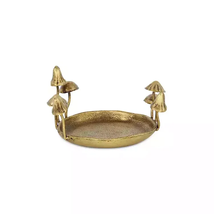 Decorative Trays>Kirklands Home Cast Iron Catchall Mushroom Tray Gold