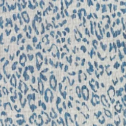 Kirklands Home Cauli Leopard Print Outdoor Rug, 7x10 Blue