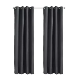 Kirklands Home Charcoal Alpine Blackout Curtain Panel, 84 in. Gray