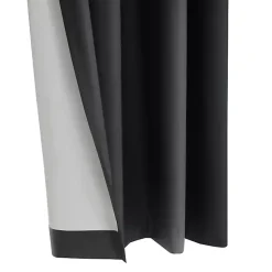 Kirklands Home Charcoal Alpine Blackout Curtain Panel, 84 in. Gray