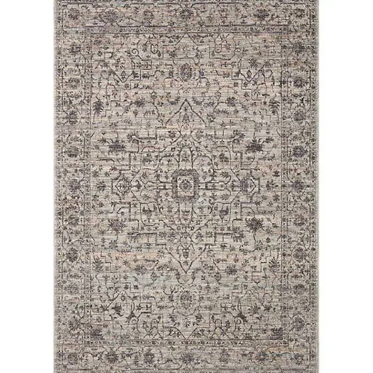 Kirklands Home Charcoal Sorrento Medallion Area Rug, 7x10 Gray Discount