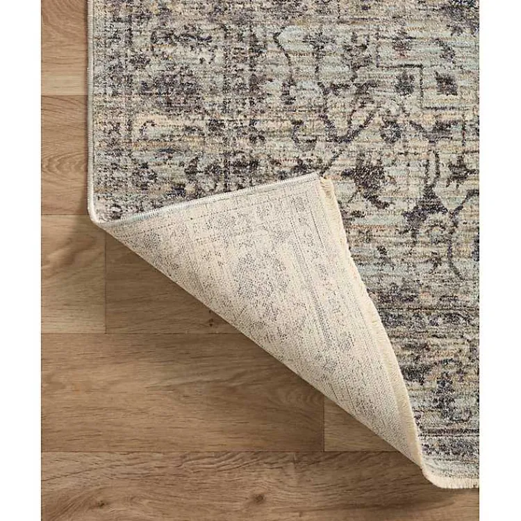 Kirklands Home Charcoal Sorrento Medallion Area Rug, 7x10 Gray Discount