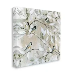 Kirklands Home Chickadee Birds on Branch Canvas Art Print, 36x36 Clearance