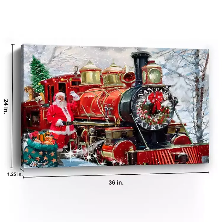 Christmas Art & Wall Decor>Kirklands Home Christmas Express Canvas Art Print Red