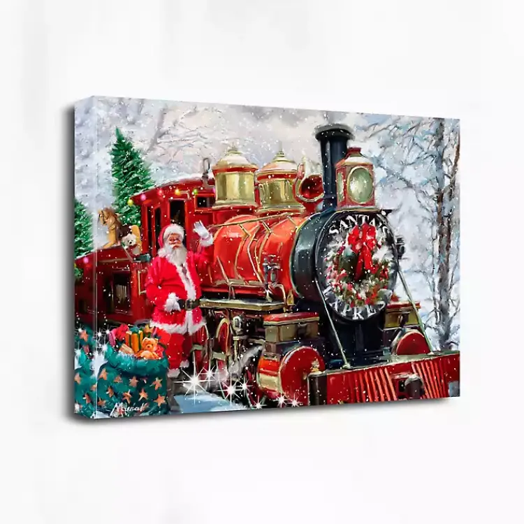 Christmas Art & Wall Decor>Kirklands Home Christmas Express Canvas Art Print Red