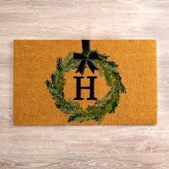 Kirklands Home Christmas Wreath Monogram H Doormat Online