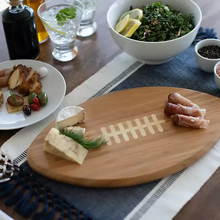 Kirklands Home Cincinnati Bengals Bamboo Football Cutting Board Tan